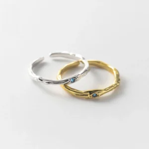 Sterling Silver Minimalist Gem Ring